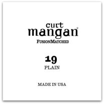 Curt Mangan Plain Steel Single Guitar String, Ball End .019
