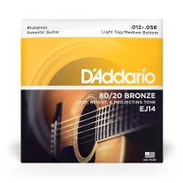 D'Addario 80/20 Bronze Acoustic Guitar Strings EJ14 Bluegrass 12-56