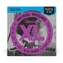 D'Addario Balanced Tension Electric Guitar EXL120BT Super Light 9-40