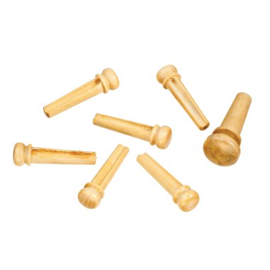 D'Addario Bridge Pins & End Pin - Boxwood, Set of 7