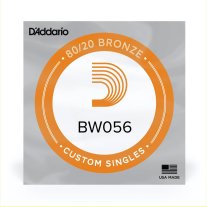 D'Addario BW056 80/20 Bronze Wound .056 in (1.42 mm), Single String