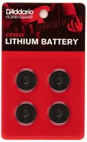 D'addario CR2032 Lithium Batteries for Tuners and Metronomes, 4-pack