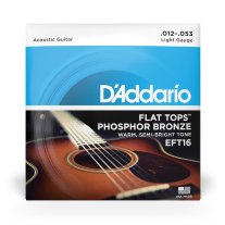 D'Addario EFT16 Flat Tops Acoustic Guitar Strings Light 12-53