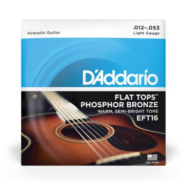 D'Addario EFT16 Flat Tops Acoustic Guitar Strings Light 12-53