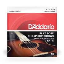 D'Addario EFT17 Flat Tops Acoustic Guitar Strings Medium 13-56
