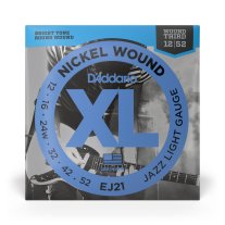 D'Addario EJ21 Jazz Light Nickel Wound Electric Guitar Strings 12-52