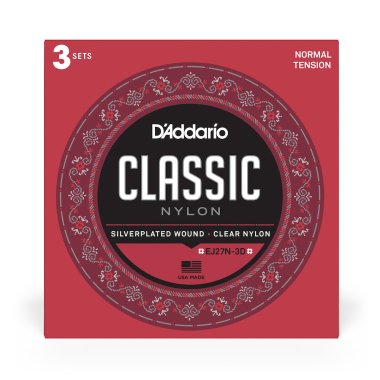 D'Addario EJ27N-3D Classic Nylon NT Classical Guitar Strings, 3 sets