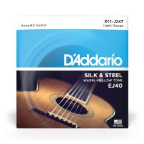D'Addario EJ40 Silk & Steel Acoustic Guitar Strings, 11-47
