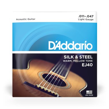D'Addario EJ40 Silk & Steel Acoustic Guitar Strings, 11-47