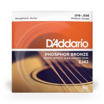 D'Addario EJ42 Resophonic Guitar Phosphor Bronze (16-56) Full Set