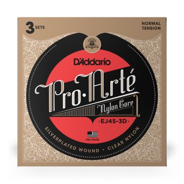 D'Addario EJ45-3D Pro Arte NT Classical Guitar Strings, 3 Full Sets