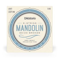 D'Addario EJ62 80/20 Bronze Wound Mandolin Strings, Light 10-34