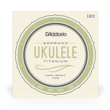 D'Addario EJ87S Titanium Ukulele, Soprano