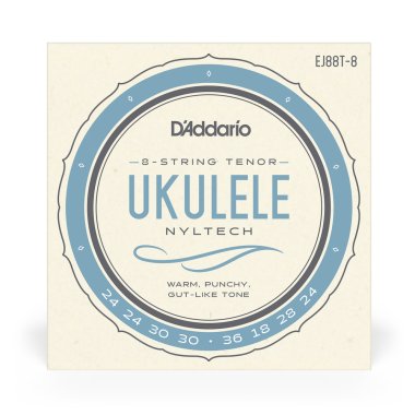 D'Addario EJ88T-8 Nyltech Ukulele, 8-string Tenor