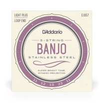 D'Addario EJS57 5-String Banjo Stainless Steel 11-22