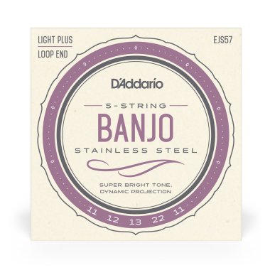D'Addario EJS57 5-String Banjo Stainless Steel 11-22