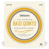 D'Addario EJS85 Stainless Steel Bajo Quinto, Full Set