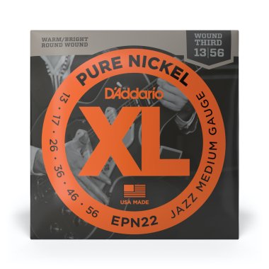 D'Addario EPN22 Pure Nickel Electric Jazz Medium 13-56