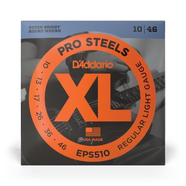 D'Addario EPS510 ProSteels Electric Guitar Strings Regular Light 10-46