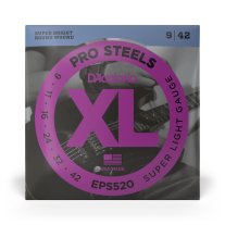 D'Addario EPS520 ProSteels Electric Guitar Strings Super Light 9-42