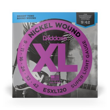 D'Addario ESXL120 XL Double Ball End Steinberger Electric Guitar 9-42