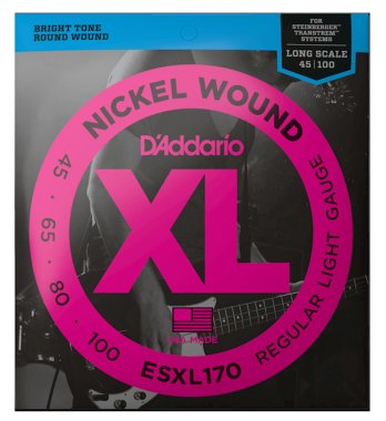 D'Addario ESXL170 Double Ball End for Steinberg Basses, 45-100