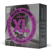 D'Addario EXL120-10P XL Nickel Electric Super Light 9-42, 10 Sets