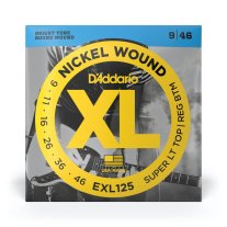 D'Addario EXL125 XL Super Light Top/Reg Bottom Electric Guitar 9-46