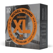 D'Addario EXL140-10P Lt Top/Hvy Bottom Electric Strings 10-52, 10-PACK