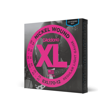 D'Addario EXL170-12 Nickel Wound 12-String Bass Light, 18-45