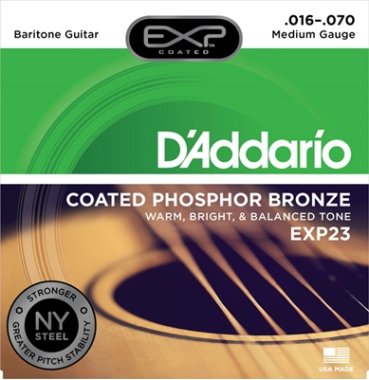 D'Addario EXP Coated Phosphor Bronze Acoustic EXP23 Baritone 16-70