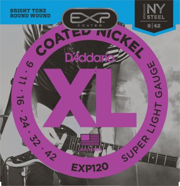 D'Addario EXP120 Coated Electric Guitar Strings Super Light 9-42