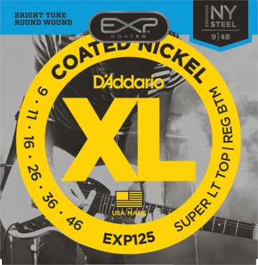 D'Addario EXP125 Coated Electric Guitar Strings SLgt Top/H Bottom 9-46