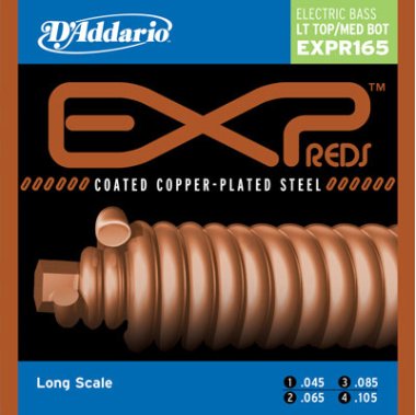 D'Addario EXPR165 Reds Coated Copper Electric Bass (45-105)