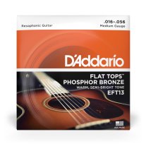 D'Addario Flat Tops Acoustic Guitar Strings EFT13 Resophonic Med 16-56