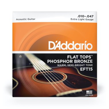 D'Addario Flat Tops Acoustic Guitar Strings EFT15 Extra-Light 10-47