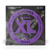 D'Addario Flatwound Electric Guitar ECG24 Chromes Jazz Light 11-50