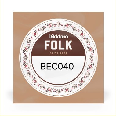 D'Addario Folk Nylon BEC040 3rd string (g), normal tension .040