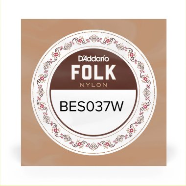 D'Addario Folk Nylon BES037W 5th string (A), normal tension .037