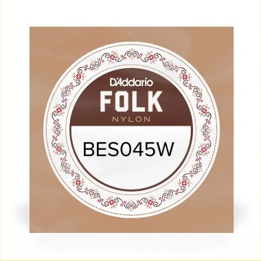 D'Addario Folk Nylon BES045W 6th string (E), normal tension .045