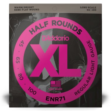 D'Addario Half Rounds ENR71 Regular Light (45-100), Full Set