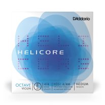 D'Addario Helicore Octave Violin E String, 4/4 Scale Ball End Medium