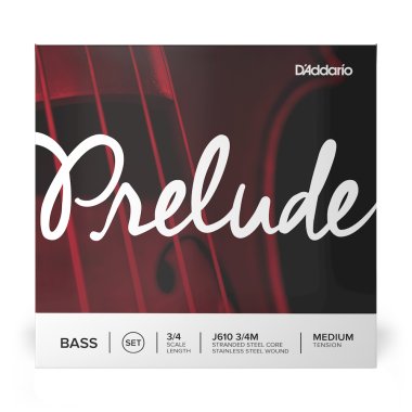 D'Addario J610 Prelude Double Bass 3/4 scale, Full Set