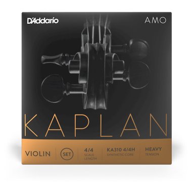 D'Addario Kaplan Amo Violin, 4/4 Scale, Heavy Tension, Full Set