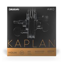 D'Addario Kaplan Amo Violin, 4/4 Scale, Medium Tension, Ball End, Full Set