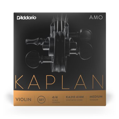 D'Addario Kaplan Amo Violin, 4/4 Scale, Medium Tension, Ball End, Full Set