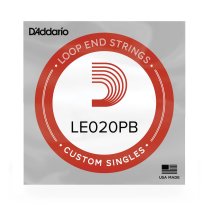 D'Addario LE020PB Phosphor Bronze Loop End .020 gauge, Single String