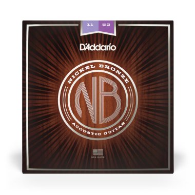 D'Addario NB1152 Nickel Bronze Acoustic Strings Custom Light 11-52