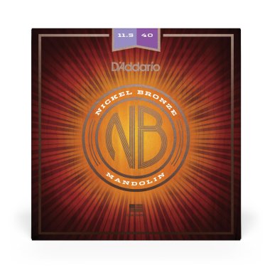 D'Addario NBM11540 Nickel Bronze Mandolin Set, Custom Medium, 11.5-40