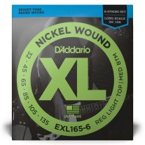 D'Addario Nickel Wound EXL165-6 Electric Bass 6 String (32-135)
